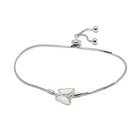 Srebrna Bransoletka Motyl z Opalem Regulowana