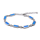 Srebrna Bransoletka z Niebieskim Opalem