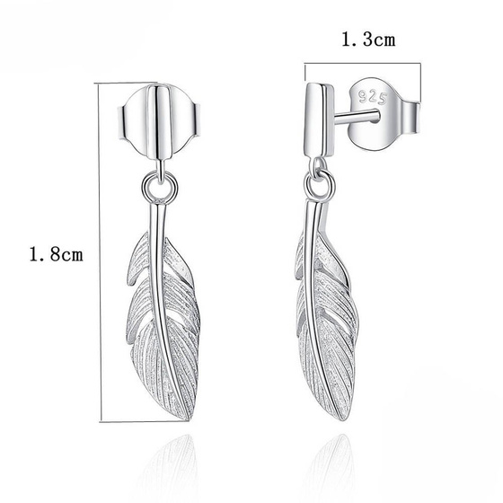 Srebrne Kolczyki Listki