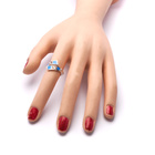 Srebrny Pierścionek z Opalem Regulowany Rozmiar