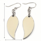 Srebrne Kolczyki Długie Białe Liście