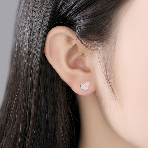 Srebrne Kolczyki Serduszko