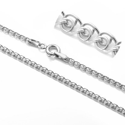 Srebrny Łańcuszek Kłos Długość 45cm Szerokość 4mm