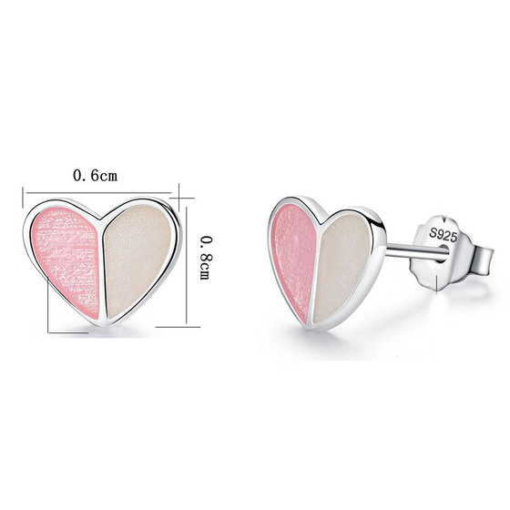 Srebrne Kolczyki Serduszko