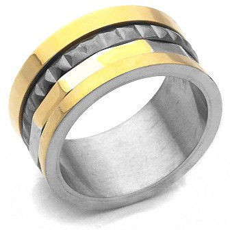 Obrączka Trójkolorowa ze Stali Chirurgicznej