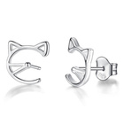 Srebrne Kolczyki Kotki