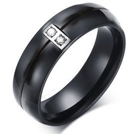 Czarna Obrączka ze Stali Chirurgicznej