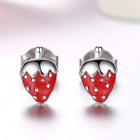 Srebrne Kolczyki Truskawki