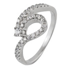 Srebrny Pierścionek Mieniące Białe Cyrkonie