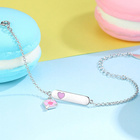 Bransoletka Srebrna Koniczynka i Serce