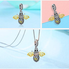 Srebrna Zawieszka Pszczółka z Cyrkoniami