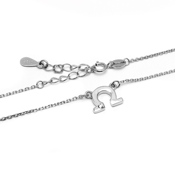 Srebrny Naszyjnik Ozdobna Podkowa