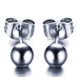 Kolczyki Kulki ze Stali Chirurgicznej