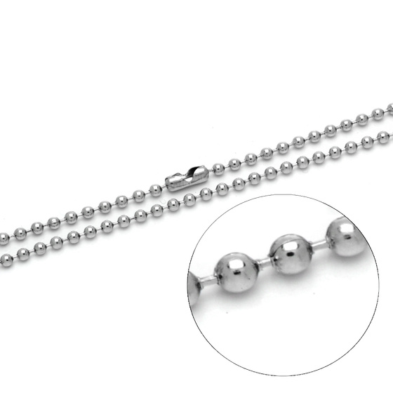 Łańcuszek ze Stali Szlachetnej Kulki dł.62cm