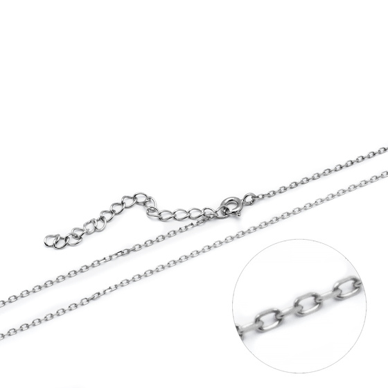 Srebrny Łańcuszek Ankier Długość 48cm