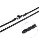 Czarny Łańcuszek ze Stali Szlachetnej Singapur