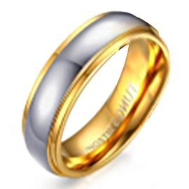 Złota Obrączka z Wolframu z Połyskiem