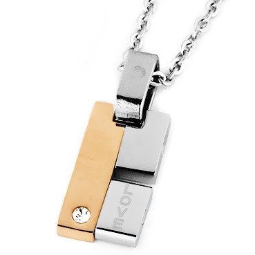 Naszyjnik z Napisem LOVE w Części Pokryta Złotem