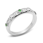 Srebrny Pierścionek Obrączka z Cyrkoniami