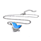 Srebrny Naszyjnik Motyl z Opalem