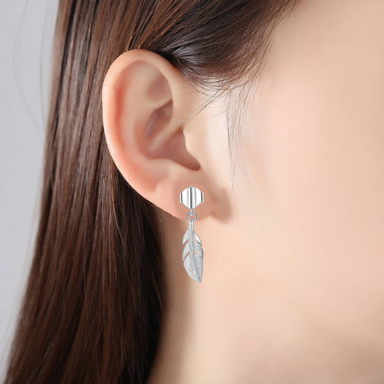 Srebrne Kolczyki Listki