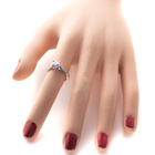 Srebrny Pierścionek z Lawendową Okrągłą Cyrkonią