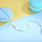 Bransoletka Srebrna z Różowym Sercem